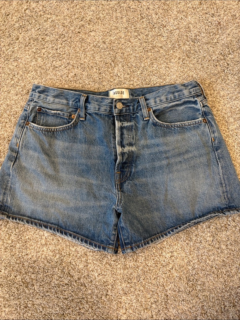 Agolde Vintage Wash Parker Long Short